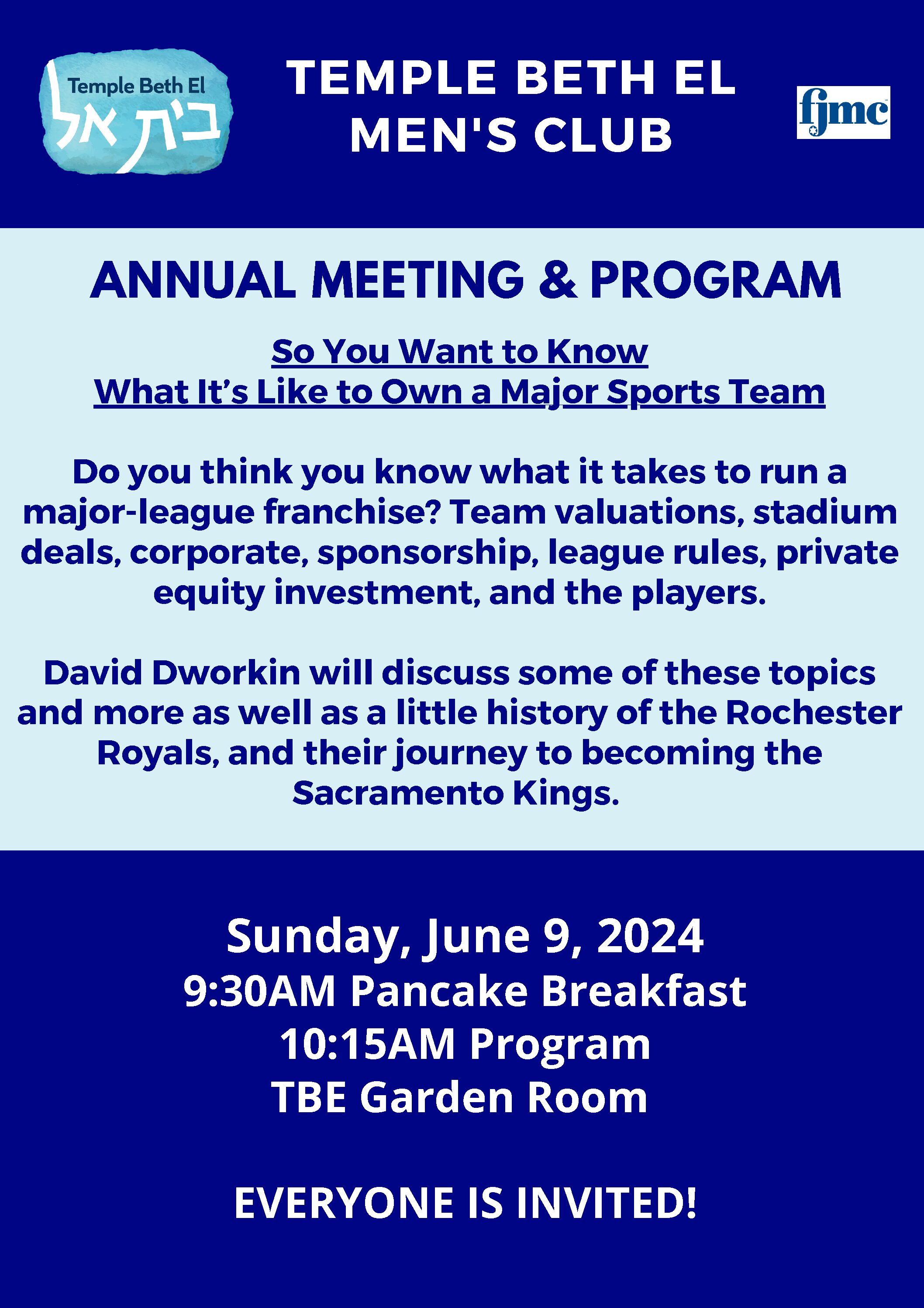 Men's Club Annual Meeting & Program