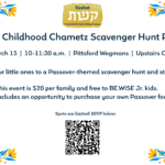 Early Childhood Chametz Scavenger Hunt Program