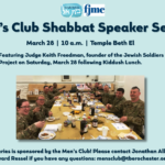 Men’s Club Shabbat Speaker Series
