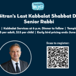 Rabbi Bitran’s Last Kabbalat Shabbat Dinner as Senior Rabbi
